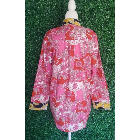 20. J.Crew Band collar cotton poplin tunic in vintage paisley - Picture 4 of 5